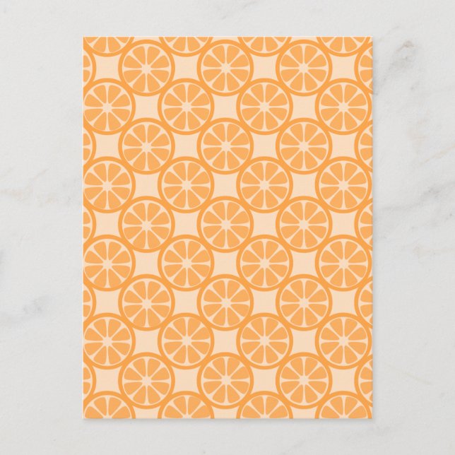 Orange Fruit Oranges Pattern Postcard (Front)
