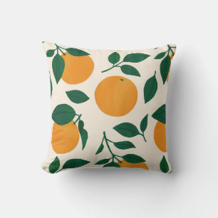 Orange Fruit Pattern Illustration Cushion