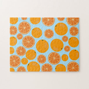 Orange Fruit Pattern Jigsaw Puzzle