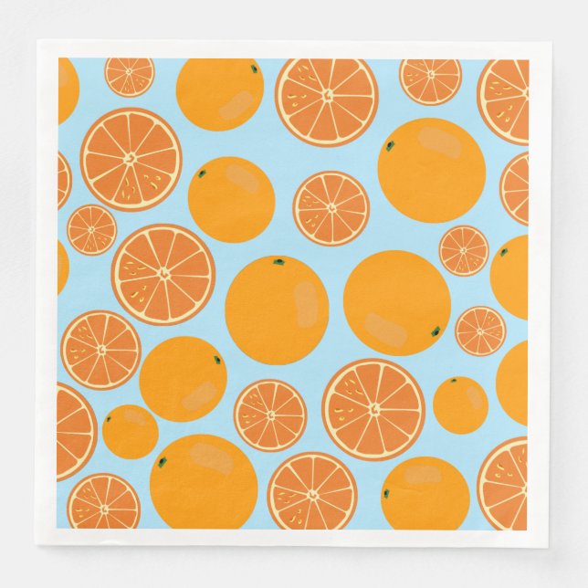 Orange Fruit Pattern Napkin (Front)