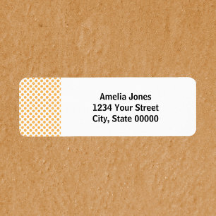 Orange Fruit Pattern Personalise Return Address Label