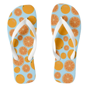 Orange Fruit Pattern Summer Thongs