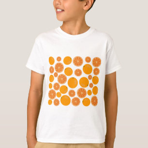 Orange Fruit Pattern T-Shirt