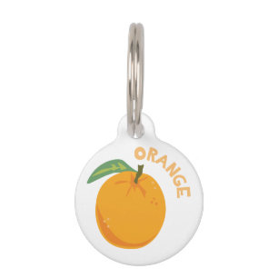Orange Fruit Pet Tag