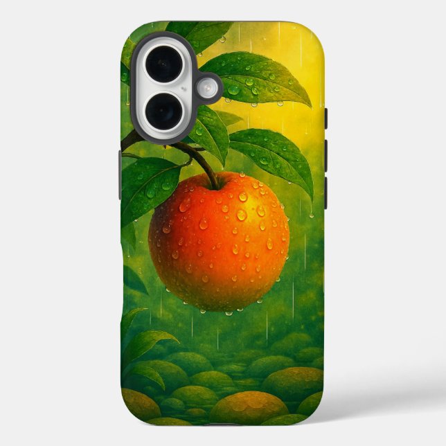 Orange Fruit Rainy Nature Case-Mate iPhone Case (Back)