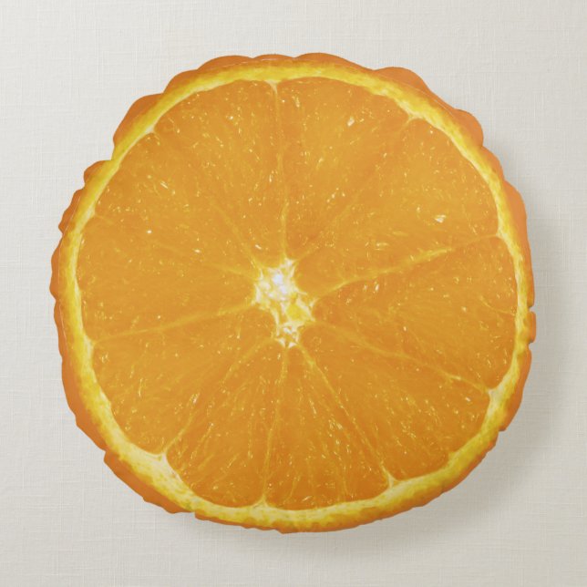 Orange fruit round cushion (Front)
