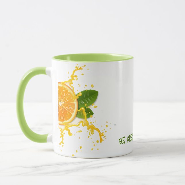 Orange Fruit Slice Coffee Mug (Left)