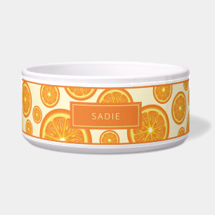 Orange Fruit Slices Pattern With Pet's Own Name