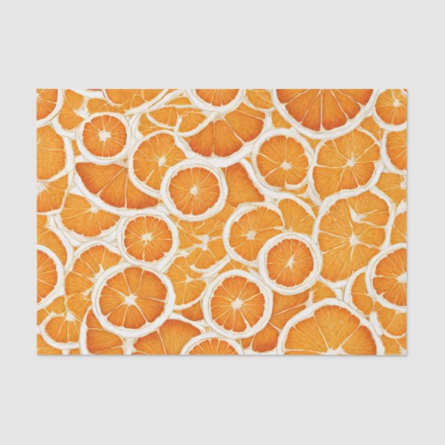 Orange Fruit Slices Tissue Paper (Front)