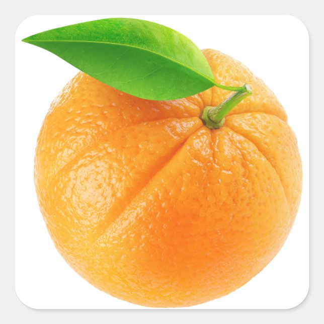 Orange fruit square sticker (Front)