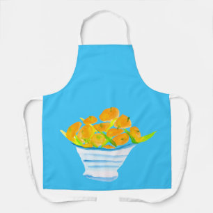 Orange fruit watercolor fruit apron