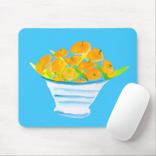 Orange fruit watercolor fruit mouse pad