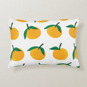 orange fruit with white background seamless patter decorative cushion