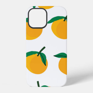 orange fruit with white background seamless patter iPhone 12 case