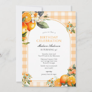 Orange Fruits Birthday Invitation