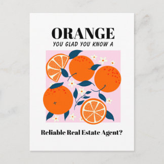 orange Funny Realtor Marketing Mailer | Real Estat Postcard