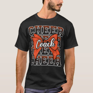 Orange Funny Sport Loud Proud Cheer Coach Dad T-Shirt