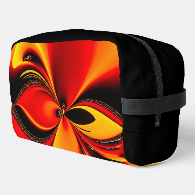 Orange Fury Fractal  Dopp Kit (Left Corner)