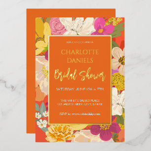 Orange Garden Floral Bridal Shower
