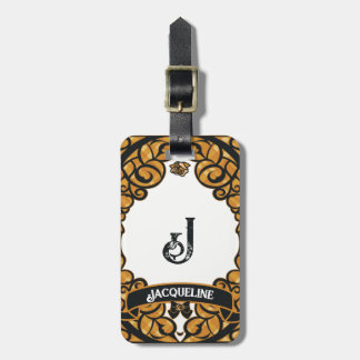 Orange Gated Rose Princess Luggage Tag