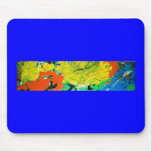 Orange Gator with a Yellow Afro Mouse Pad