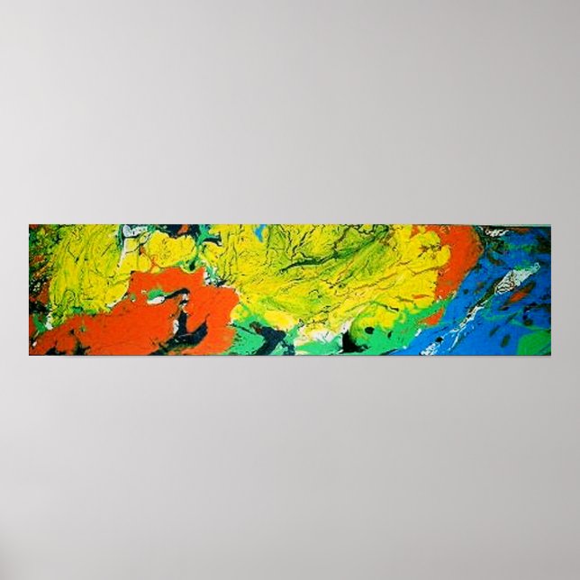 Orange Gator with a Yellow Afro Poster (Front)