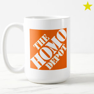 Orange Gay Homo Depot Stencil LGBTQ Funny Phrase Coffee Mug