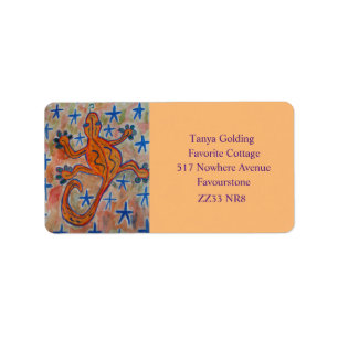Orange Gecko Address Label