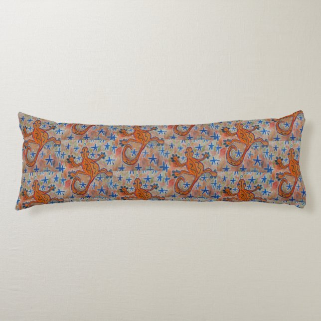 Orange Gecko Body Cushion (Front)
