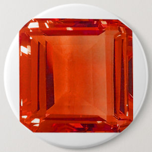 Orange Gemstone Pattern 6 Cm Round Badge