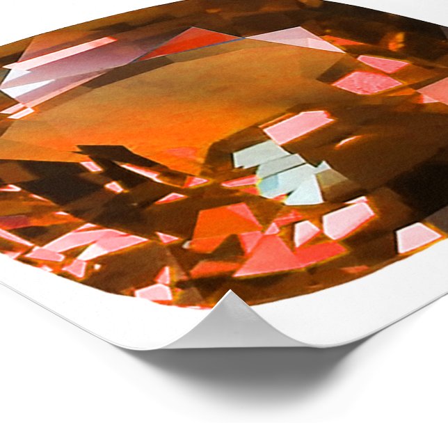 Orange Gemstone Poster (Corner)