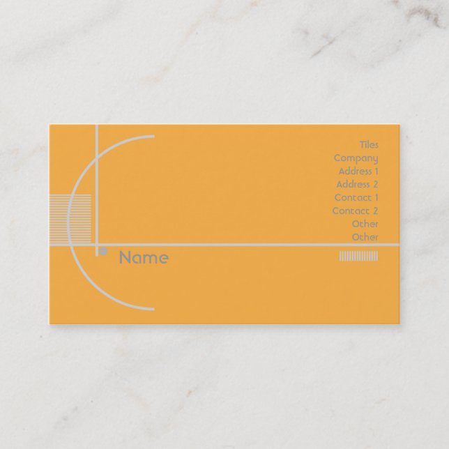 Orange Geometric - Business Card (Front)