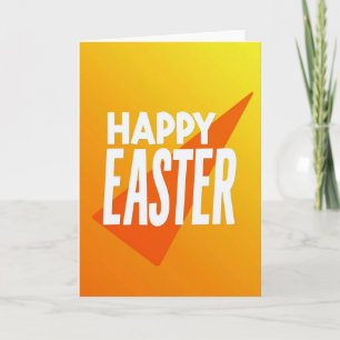 Orange Geometric Easter Card