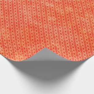 Orange Geometric Pattern Wrapping Paper