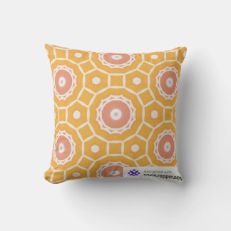 Orange Geometric Pillow – Modern Decorative Throw 