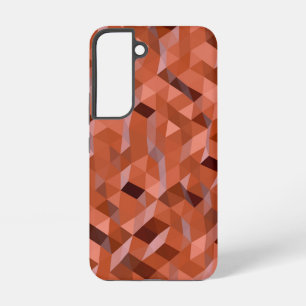 Orange Geometric Polygons Galaxy S22 Cases
