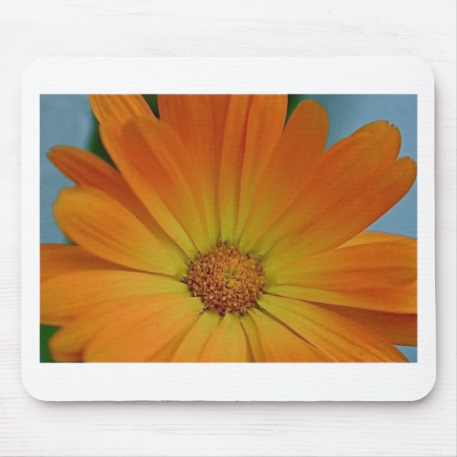 Orange Gerber Daisy Mouse Pad (Front)