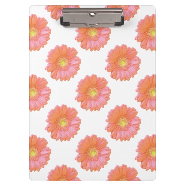 Orange gerbera daisy clipboard (Front)