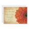 Orange Gerbera Daisy Fall Wedding Invitation