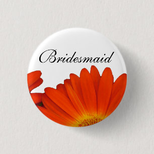 orange gerbera daisy flower buttons