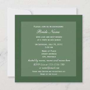 Orange gerbera daisy  flowers bridal shower invitation