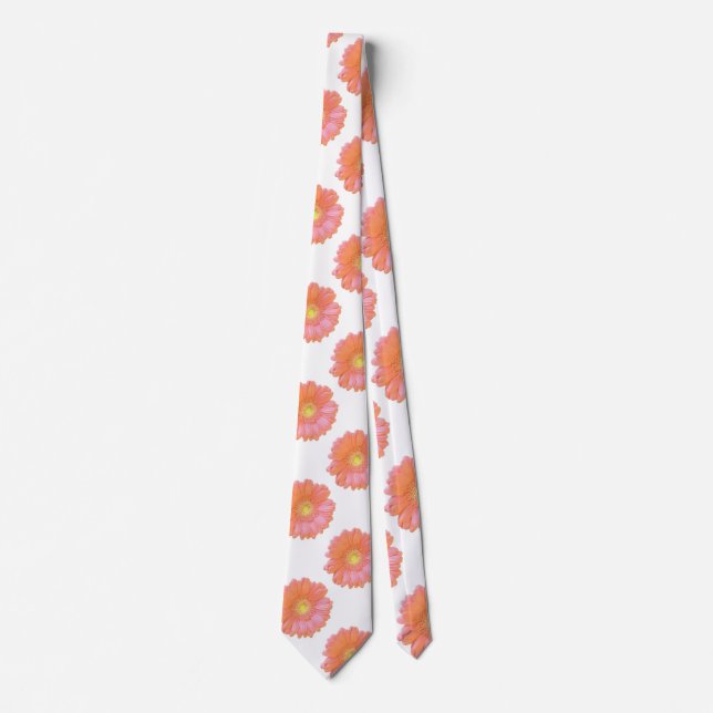 Orange gerbera daisy tie (Front)