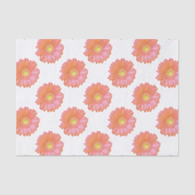 Orange gerbera daisy tissue paper (Front)