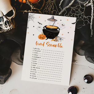 Orange Ghost Baby is Brewing Word Scramble Game