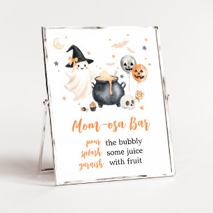Orange Ghost Little Boo Mum Osa Bar Sign