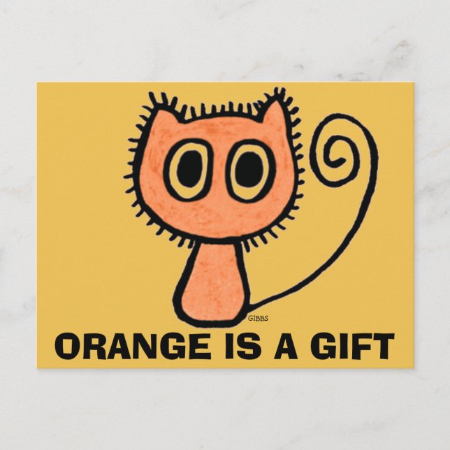 Orange Ginger Cat, Funny Cats Postcards (Front)