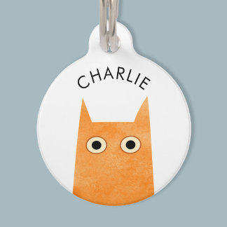 Orange Ginger Cat Pet Tag
