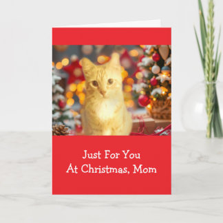 Orange, Ginger "For Mom" Christmas Holiday Card