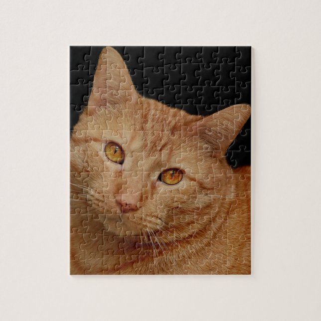 ORANGE GINGER TABBY CAT JIGSAW PUZZLE (Vertical)