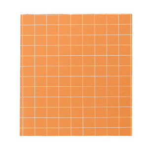 Orange Gingham Chequered Classic Stationary Notepad
